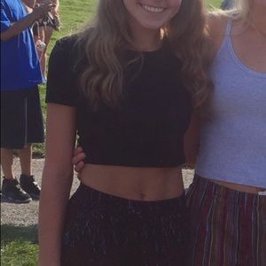 Black crop top